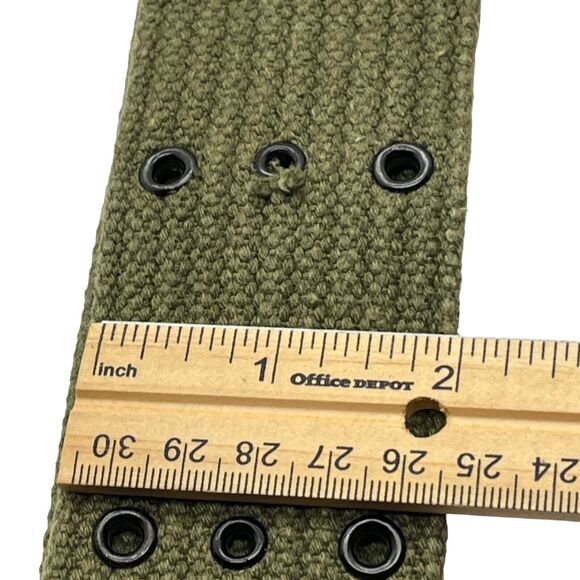Pistol Belt Olive Size 42 Made in Japan Vintage Army Strapping Woven Military - Picture 8 of 16